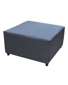 Pouffe, Armada, metal frame, textile upholstery, blue, 80x80x45 cm