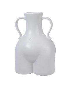 Vazo dekorative, Body, porcelani, e bardhë, 14x10xH20.5 cm