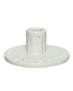 Mbajtëse qiriri, porcelani, e bardhë, Ø10xH4.2 cm