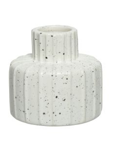Mbajtëse qiriri, porcelani, e bardhë, Ø6.5xH6.2 cm