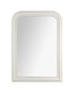Pasqyrë dekoruese, Adele, dru bredhi/xham, e bardhë, 74x2xH103.5 cm