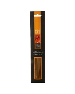 Aromatizues ambienti, 20 shkopinj, aromë amber, vaj/dru, e kafe, 0.2xH25 cm