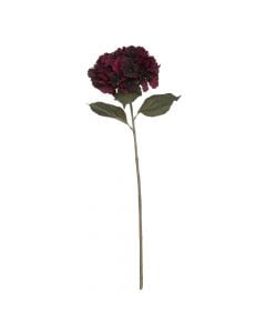 Lule artificiale, Hydrangea, poliester/metal/polietilen, e kuqe, 20xH83cm