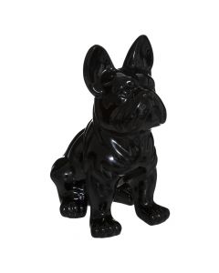 Objekt dekorativ, Bulldog, qeramikë, e zezë, 22.5x18xH12cm