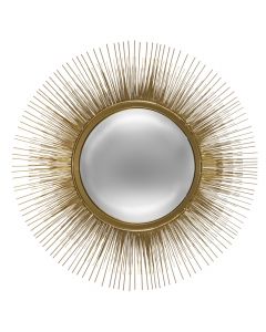 Pasqyrë dekorative, Sun, mdf/metal, xham, flori, 58x3cm