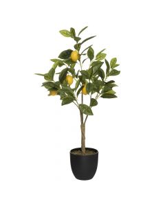 Lule artificiale, Lemon Tree, në vazo, Eva/polietilen/metal, jeshile, 43x43xH73 cm