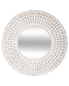 Pasqyrë dekorative, Fanny, Mdf/xham, e bardhë, 75x 1.5 cm