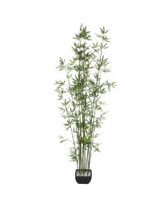 Lule artificiale, Bambu, në vazo, poliester/metal/polietilen, jeshile, 62x62xH183 cm