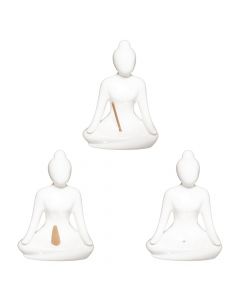 Aromatizues ambienti, Buda, qeramikë, bardh/e zi, 9x5.5H12 cm