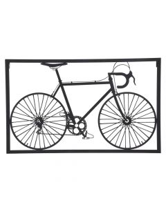Dekorues muri, Bike, metal, e zezë, 75x2xH46cm