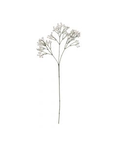 Lule artificiale, Gypsophila, Pvc/polietilen/metal, e bardhë, 27xH68cm