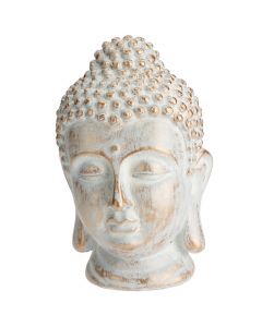 Objekt dekorativ, Buddha, poliston, i bardhë, 15x15xH23.5 cm
