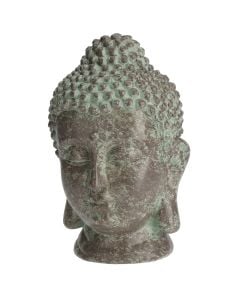 Objekt dekorativ, Buddha, gri, flori, 15x15xH23.5 cm