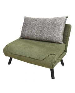 Armchair, 2 seats, Foldy-Midi, textile upholstery, green, 103x90x75 cm, bed; 100x90 cm