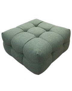 Pouf, Amsterdam, textile upholstery, light green, 90x90xH45 cm