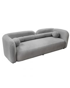 Sofa, 3-seater, Bodrum, textile upholstery, grey, 240x95xH70 cm