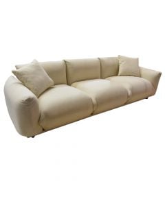 Sofa, 3-seater, Marsilya, textile upholstery, panna, 255x100xH72 cm