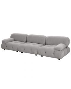 Sofa, 3-seater, Camel, textile upholstery, grey
