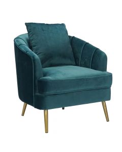 Armchair, Tacko, textile upholstery, metal frame, green, 73x75xH76.5 cm