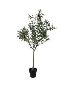 Artificial tree, Olive, in pot, plastic, green, 176 cm