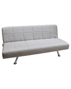 Sofa, 3-seater, Monroe, metal frame, textile upholstery, grey, 181x80xH80 cm, bed: 103x181 cm