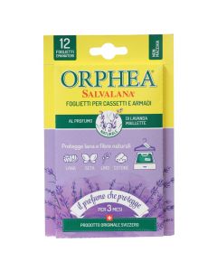 Protector and fragrance, Orphea, for clothes, with lavander scent, 12 pieces