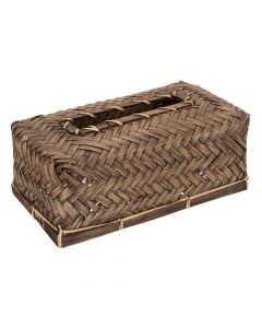 Kuti dekorative, Jiling, bambu/ratani, kafe, 12x9xH23 cm