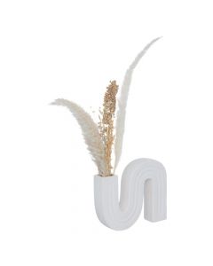 Vazo dekorative, Olme, qeramike, e bardhë, 21x5xH24.8 cm