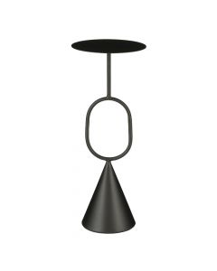 Side table, Ruben, metal, black, Ø24xH60 cm