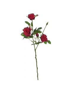 Lule artificiale, Rose, plastike, e kuqe, 60 cm