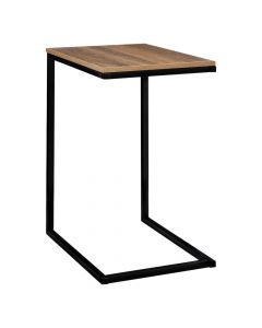 Tavolinë anësore, Aliaj, metalike/mdf, kafe/e zezë, 45x35xH66.5 cm