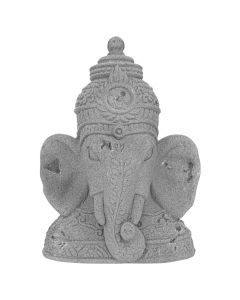 Decorative statue, Ganesh, magnesium oxide, grey, 27x16xH36 cm
