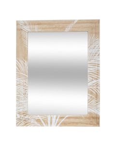 Pasqyrë dekoruese, Elda, druri, bezhë, 50x65 cm