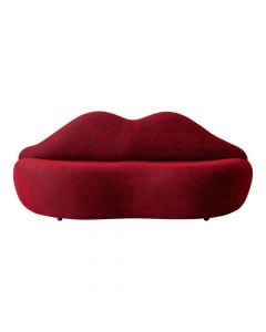 Sofa 3-seat, Smart, textile ulpohstery, burgundy, 206x84xH84 cm