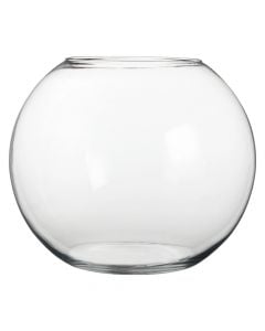 Decorative vase, Babet, glass, transparent, Ø28xH34 cm
