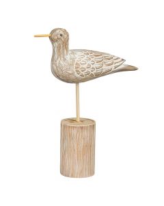 Decorative object, Bird, wooden, natural, 19.5x6xH25.5 cm