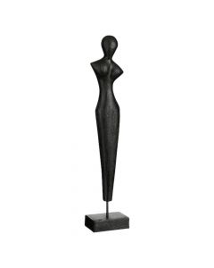 Decorative object, Penang, polyresine, black, 7x7xH53 cm