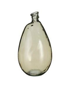 Decorative vase, Pinto, glass, beige, Ø26xH47 cm