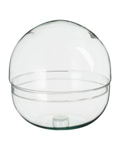 Decorative vase, Telise, glass, transparent, Ø27.5xH27.5 cm