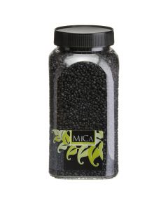 Decorative sand, black, 650 ml, 7.5x7.5xH16 cm
