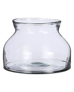 Decorative vase, Vienne, glass, transparent, Ø27xH15 cm