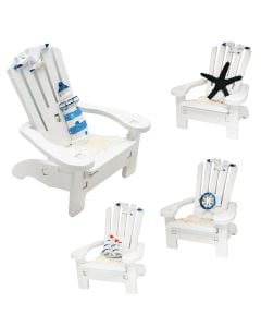 Decorative object, wooden, assorted, white/blue, 9.5x10xH10 cm