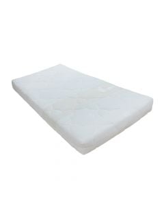 Mattress, single, flexible filling, cotton, white, 60x120xH15 cm