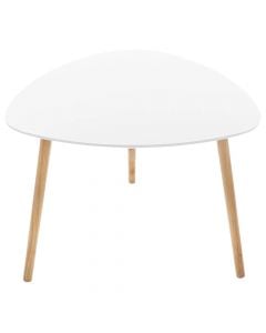 Mid table, Mileo, Mdf-E1, white, 60x60xH40 cm