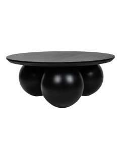 Midle table, metal, black, 80x80xH45 cm