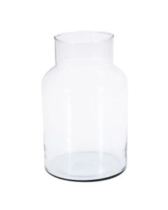Decorative vase, glass, transparent, 14xH26 cm