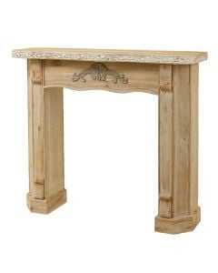 Decorative fireplace, firwood, natural, 111x29.5xH100 cm