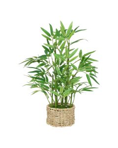 Pemë artificiale, Bamboo, plastike, jeshile, Ø32xH46 cm