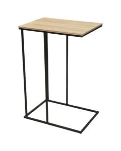 Side table, iron, mdf, beige, H58 x L40 x W26 cm