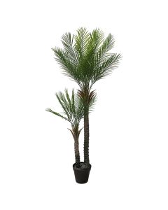 Artificial tree,  Palm , in pot, plastic, green/ black, 190 cm